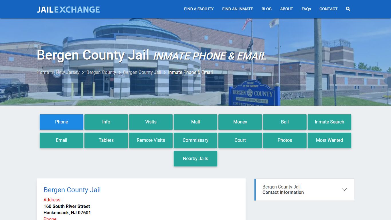 Inmate Phone - Bergen County Jail, NJ - Jail Exchange